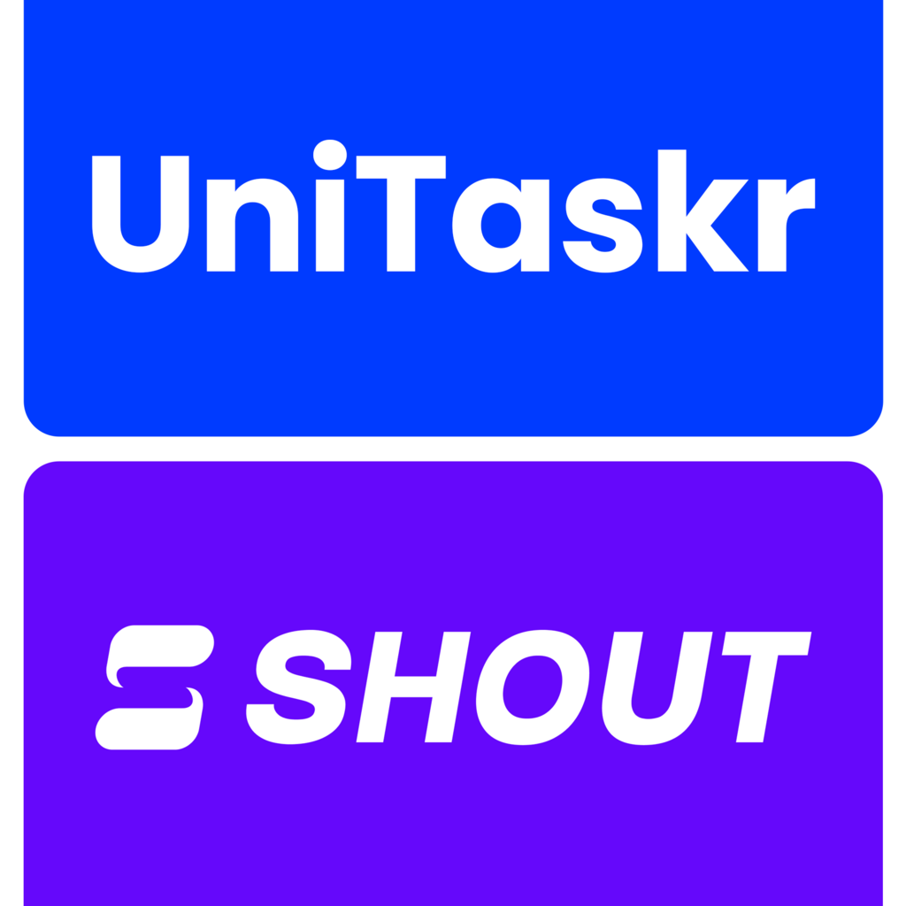 UniTaskr x SHOUT logo
